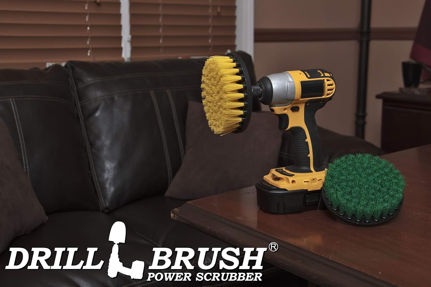 Bathroom Accessories - Power Scrubber Bathroom and Kitchen Brush Set - Cleaning Supplies - Drill Brush- Bath Mat - Shower Cleaner - Soap Scum, Mineral Deposits, Calcium, Hard Water, Rust Stains