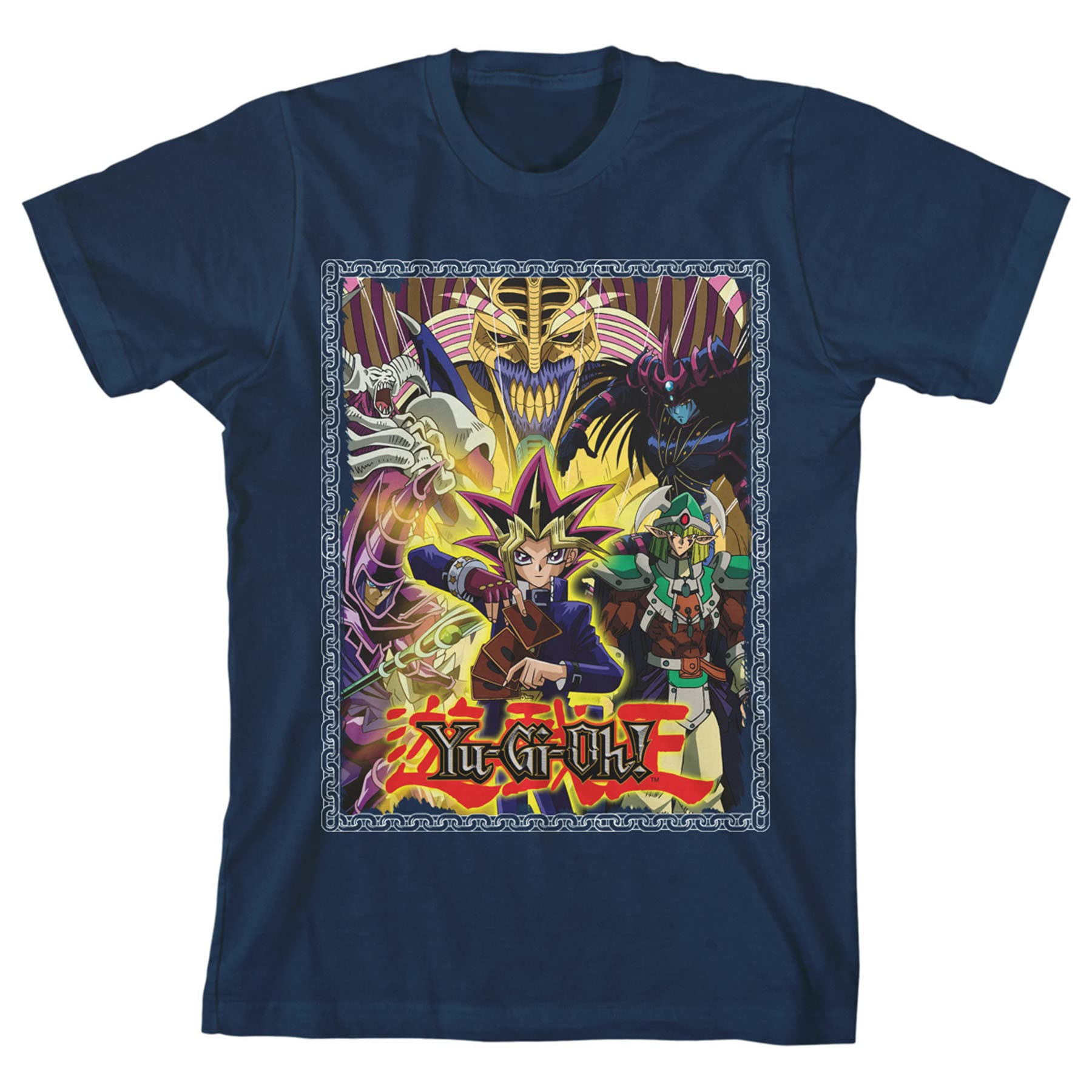 BioworldYugioh Anime Poster Youth Navy T-Shirt
