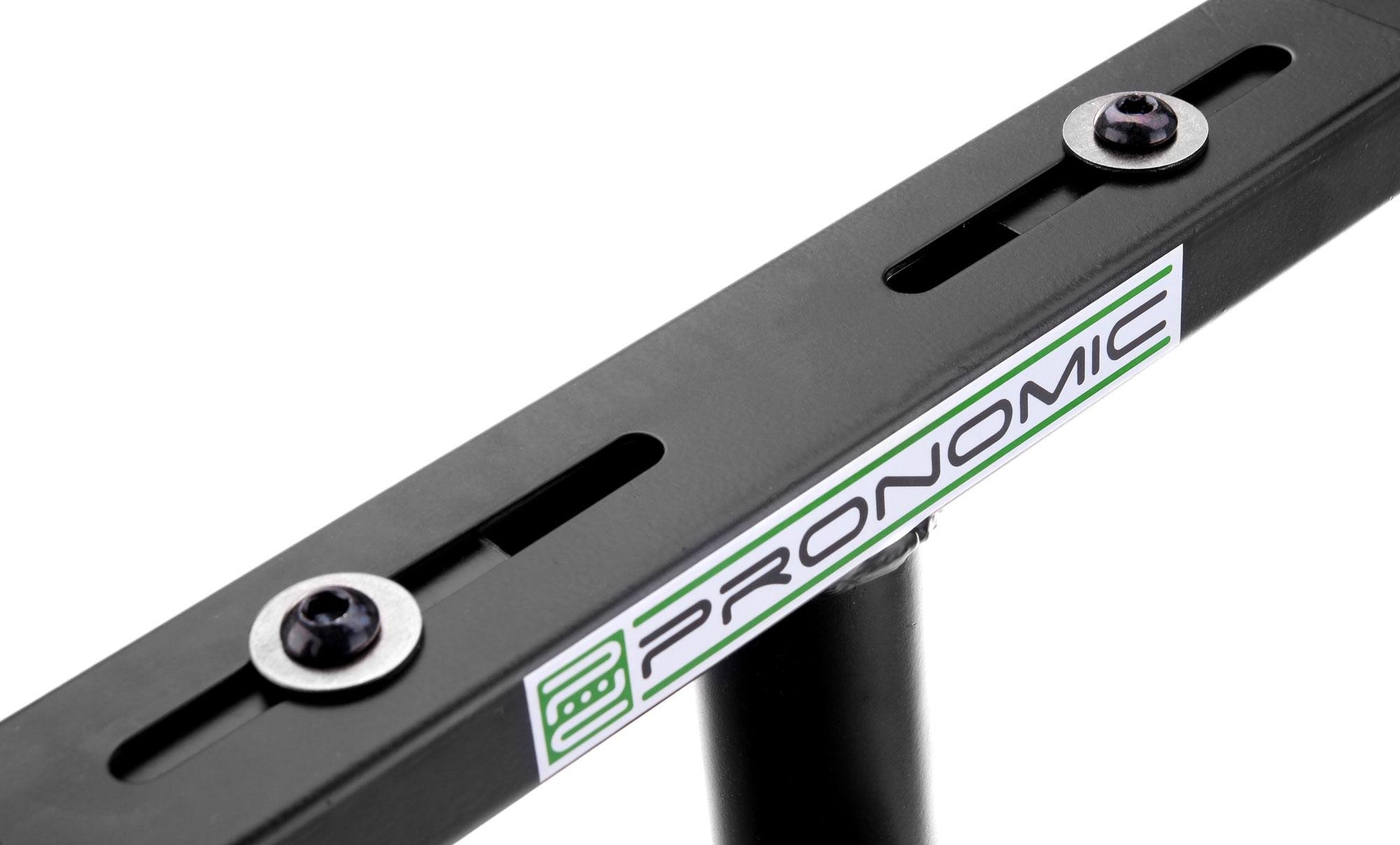 Pronomic BAT-02 Adaptador para trípode de Altavoces, Horquilla Doble T-Bar Extensible 2 vías, Soporte Transversal para Altavoces, Color Negro.