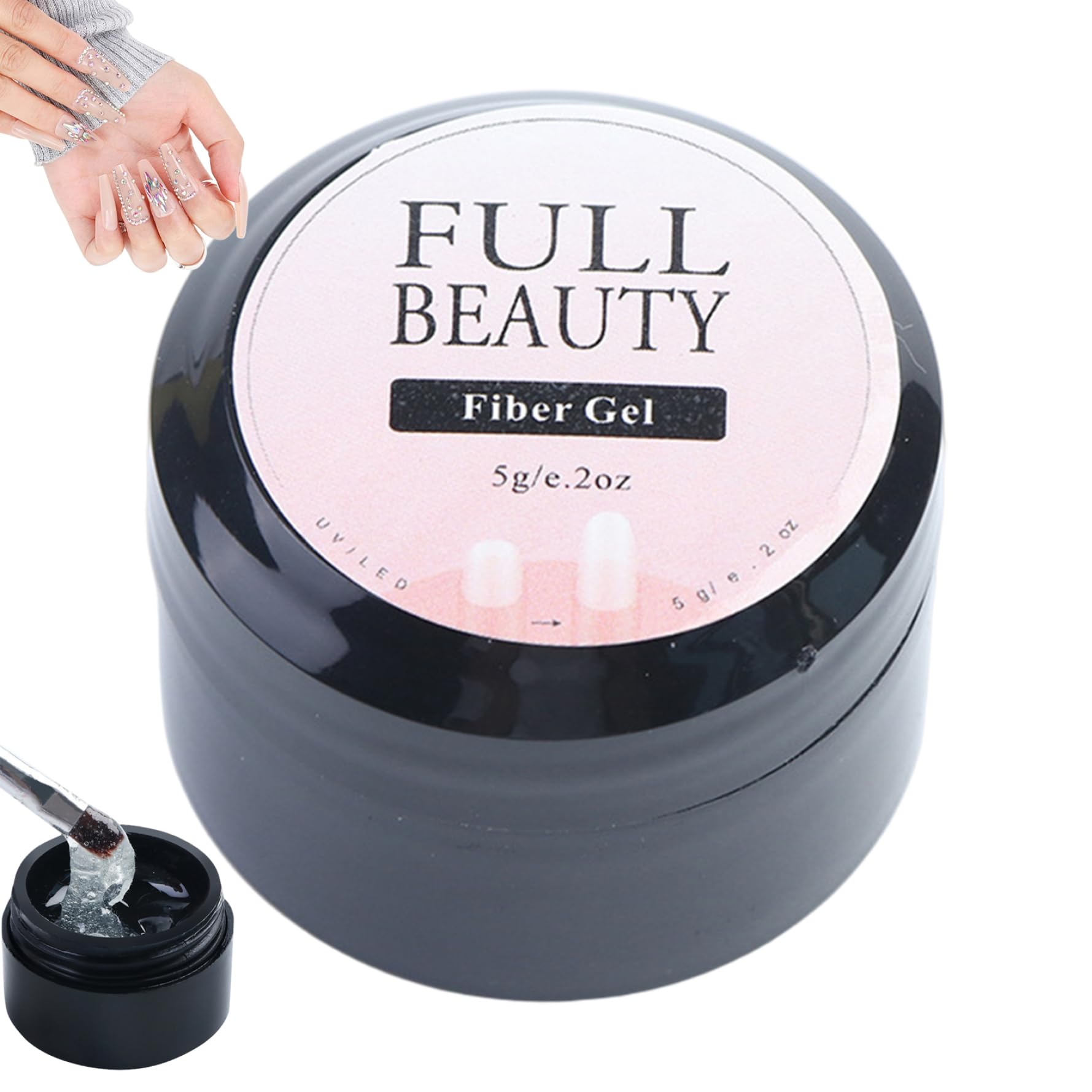 Nagelreparaturgel, 5 g, transparent, 2-in-1, verlängert und gebrochene Nägel, für den Salon und den Heimgebrauch.
