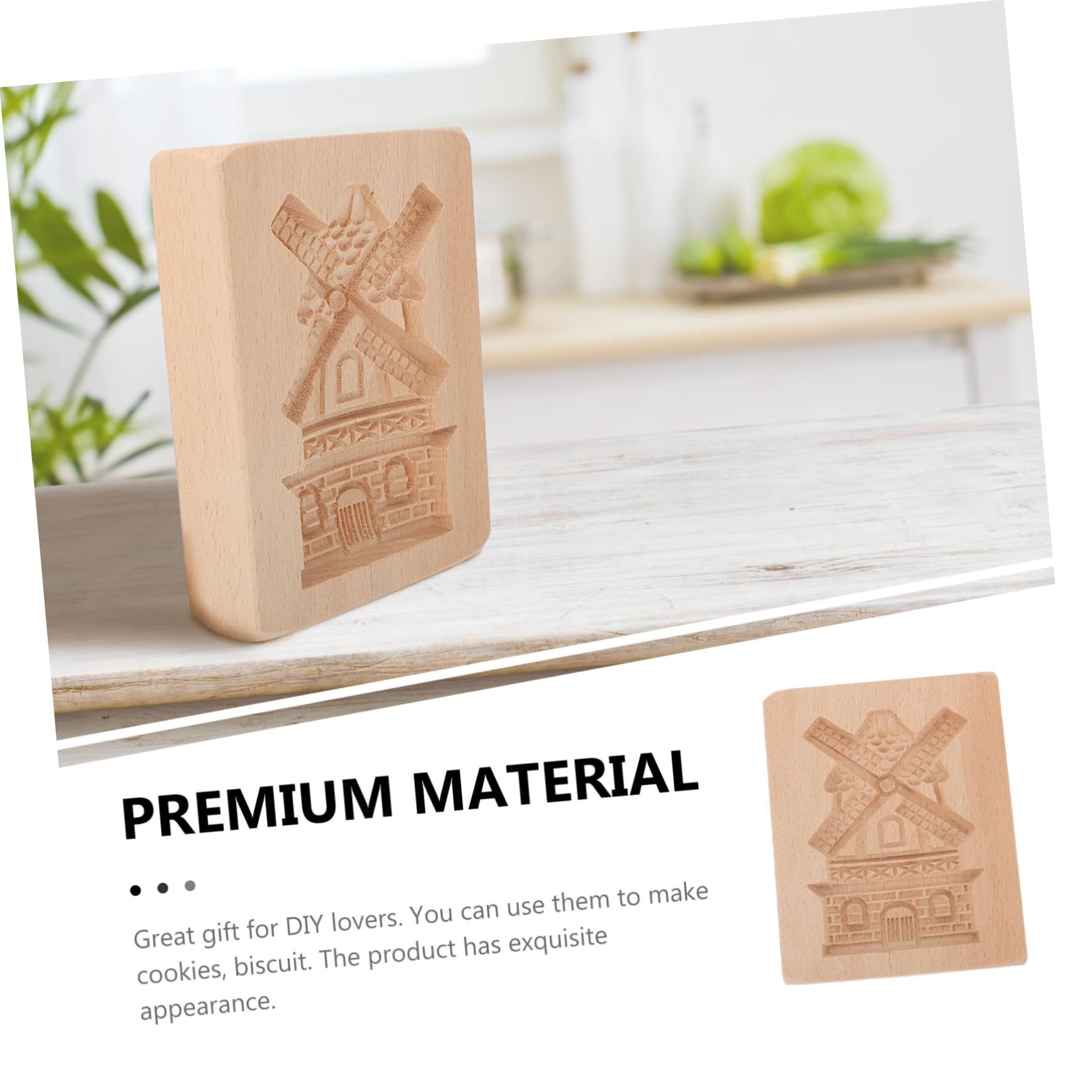 3 Piezas Cortador De Galletas De Madera Sello De La Impresora Precioso Molde Para Galletas Dulce De Chocolate Molde De Gofrado De Galletas Herramienta Para Hornear Mini Galletas