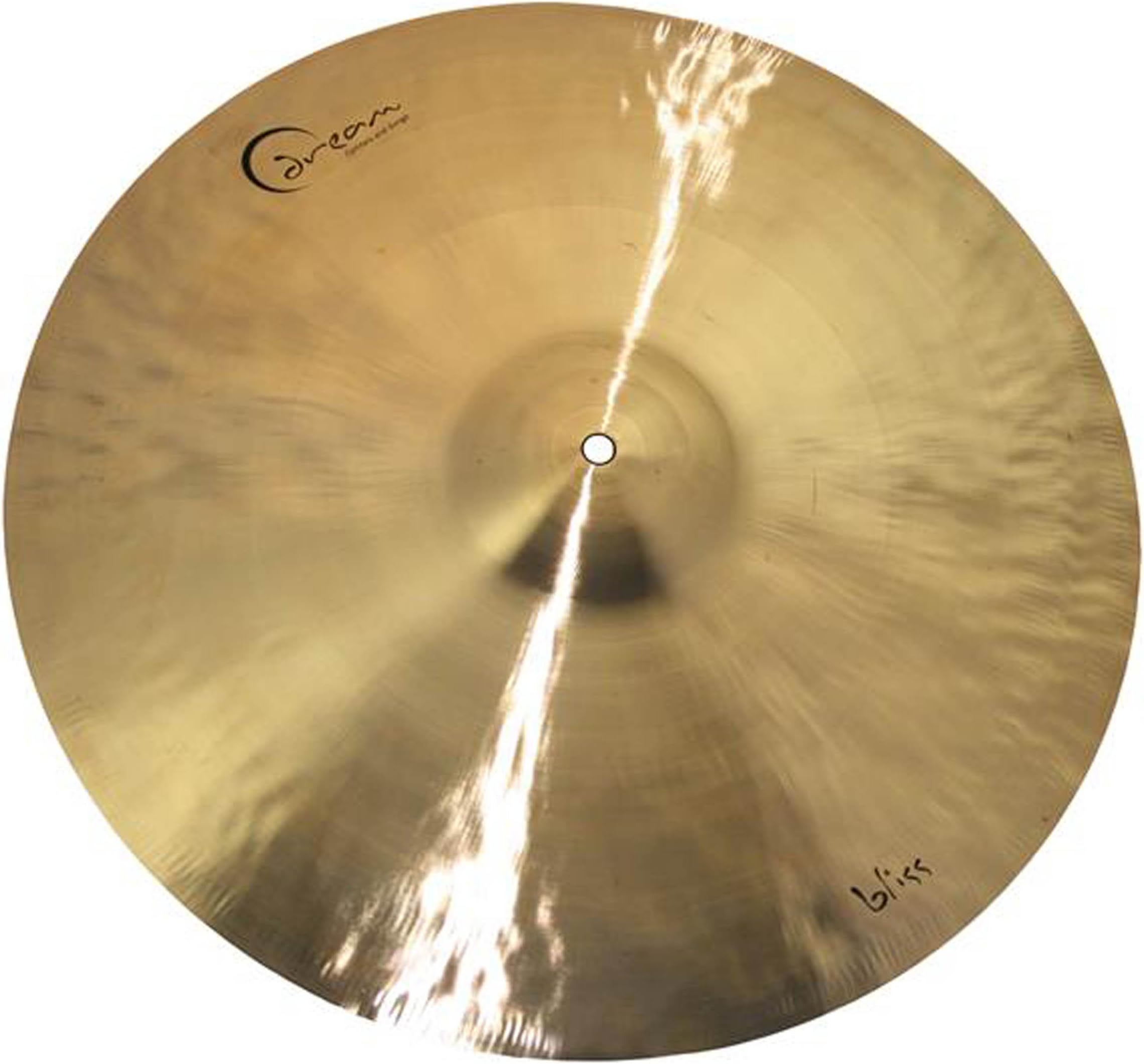 Dream Bliss 16-Inch Paper Thin Crash, Dark Undertones, Low Gentle Bridge, Hand Forged and Hammered Cymbal with Wooden Stick