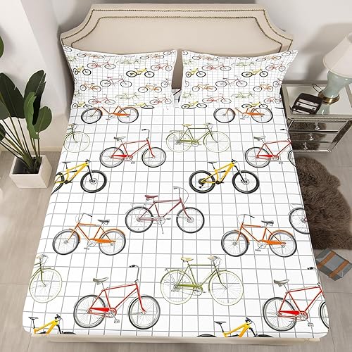 Miniatura 13 de Erosebridal Sábana bajera ajustable de moda de los años 90, tamaño individual para niños, adolescentes y adultos, sábanas de cama con cinta de radio