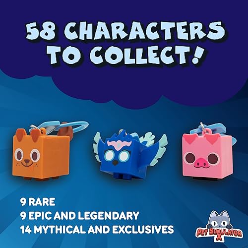 Vista 8 de PET Simulator X - Minifigura de mascotas misteriosas con clip de coleccionista - Paquete de 3 bolsas ciegas y Chance of DLC Code - Sorpresa