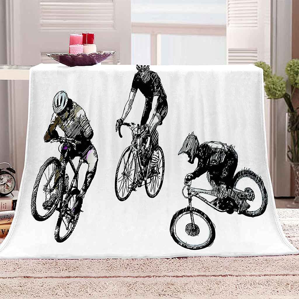 Couverture en microfibre Premium effet flanelle douce au toucher Chevalier 3D