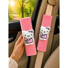 HELLO KITY Pembe Emniyet Kemeri Aksesuar  - Emniyet Kemeri K l f  - Ara  Emniyet Kemeri Omuz Koruyucu 1 Adet