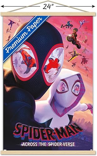 Miniatura 9 de Trends International Marvel Spider-Man Across The Spider-Verse - Masks One Sheet Wall Poster, 22.375" x 34", Premium Print and Black Hanger Bundle