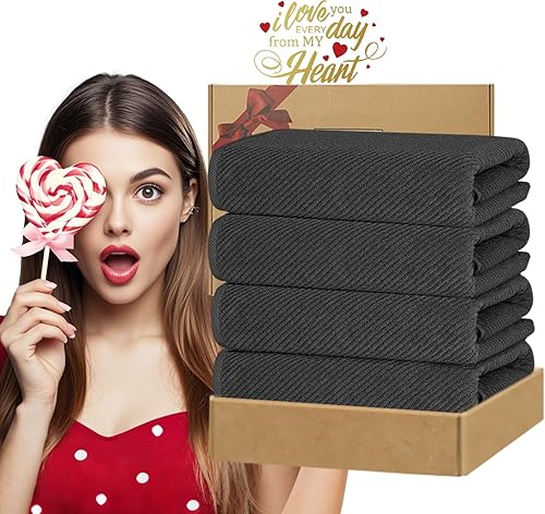 Vista 108 de VOOVA & MOVAS Toallas verdes para baño, 100% algodón, de secado rápido, ligeras, gruesas, suaves, juego de toallas de 6 piezas, 2 baños grandes