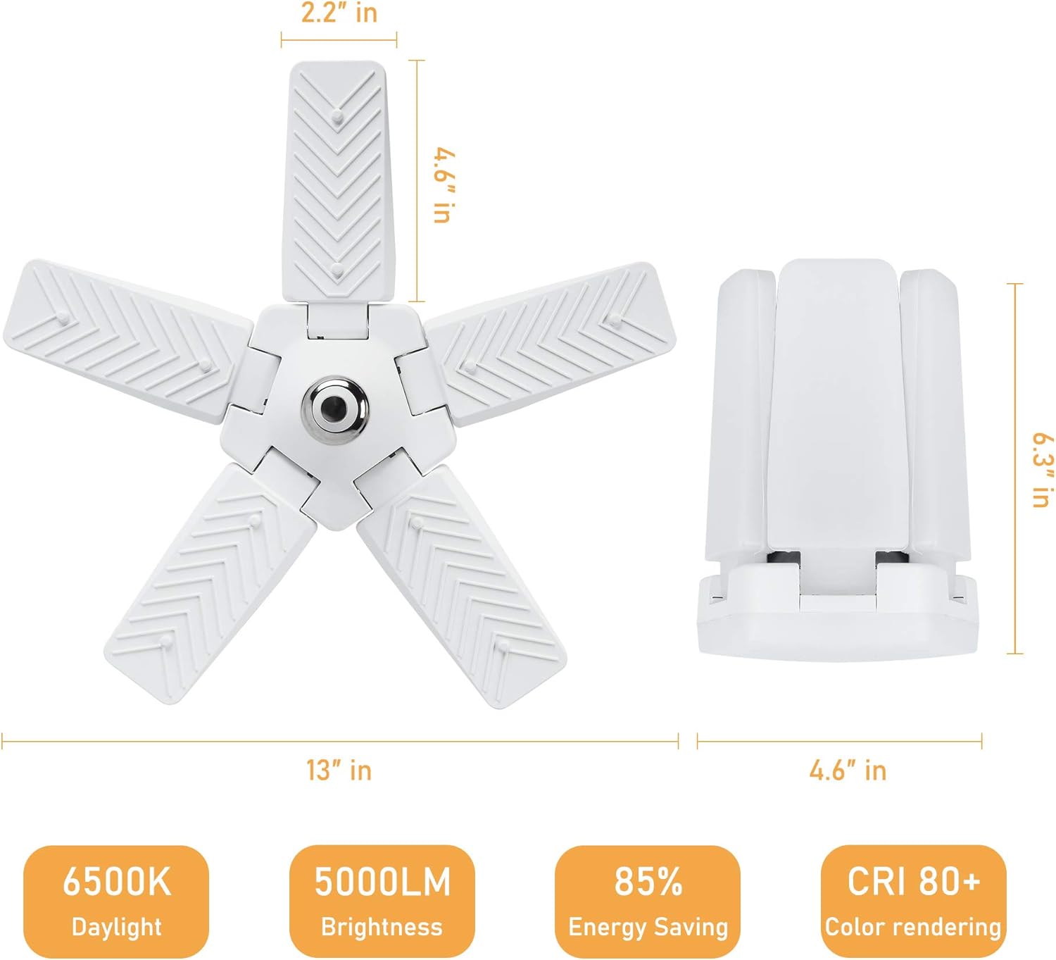 Flash Deals - 80% OFF LED Garage Lights Deformable LED Garage Ceiling Lights, Garage Led Light, 5 Panels 60W Super Bright Led Shop Lights, Ideal for Garage, Workshop. … Super Brands LED Garage Lights Deformable LED Garage Ceiling Lights, Garage Led Light, 5 Panels 60W Super Bright Led Shop Lights, Ideal for Garage, Workshop. …