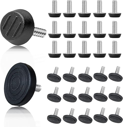 Niveladores de muebles ajustables de rosca de 30 piezas, niveladores de mesa de tornillo, pies niveladores ajustables de tornillo, niveladores de