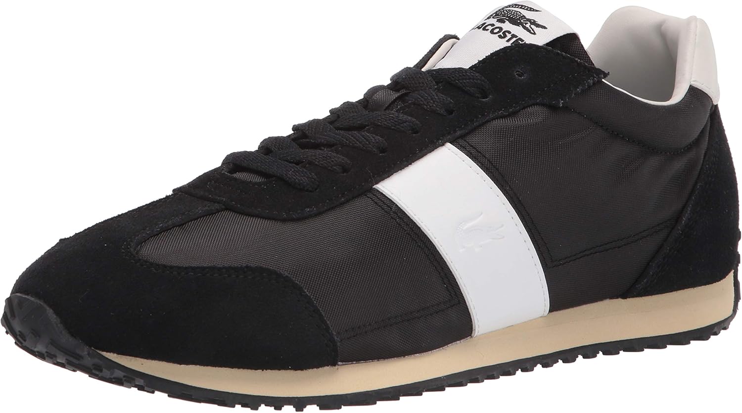 Lacoste Men's Court Pace Sneaker, BLK/Off WHT, 13