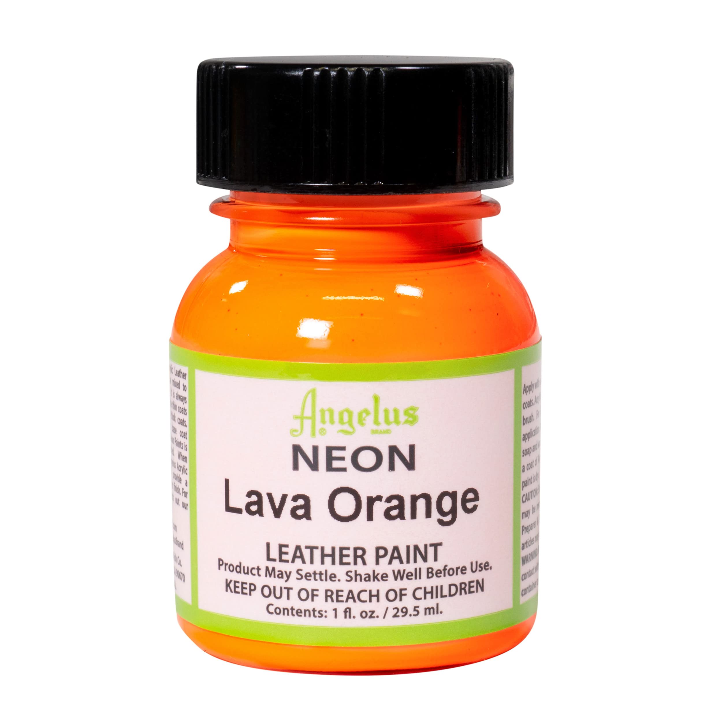 Angelus Leather Paint 1 Oz Neon Lava Orange