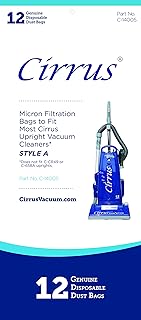Cirrus ProGrade Style A Upright Vacuum Cleaner Bags | Fits All Cirrus & ProGrade Models | Part 14005 | Disposable, Commercial Grade Bags Combat Home Allergens | 12 Bags