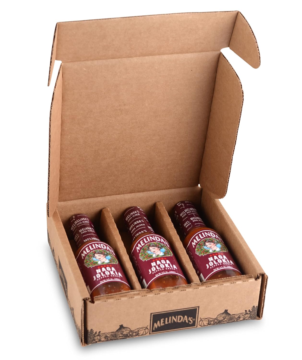 Melinda’s Naga Jolokia Pepper Hot Sauce - Gourmet Naga Jolokia Hot Sauce Perfect for Adding Serious Fire to Any Meal - Fruity & Blazing, Extra Hot - Gluten-Free, Keto, Vegan, Non-GMO - 5oz, 4 Pack