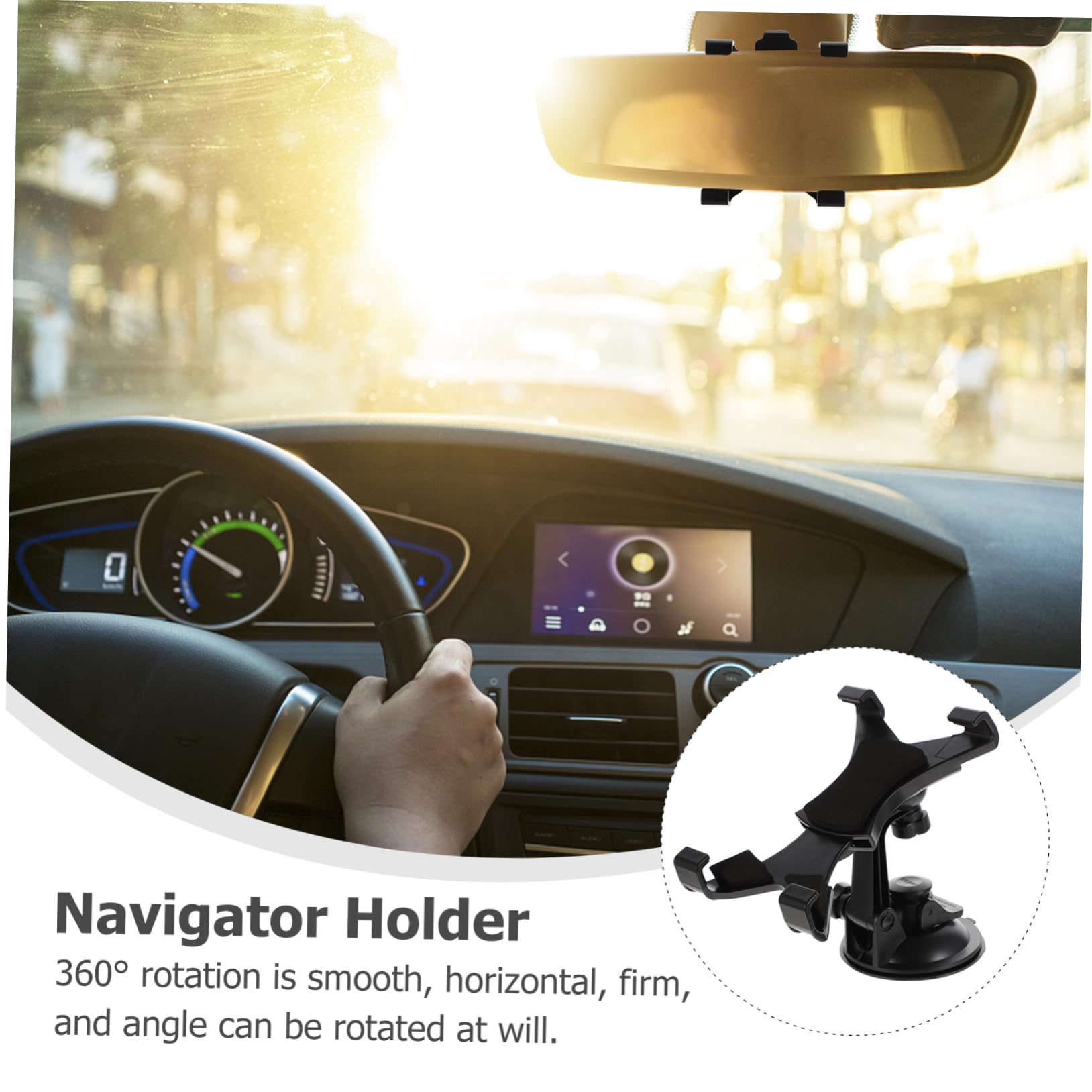LALAFINA 1pezzi Supporto per Tablet da Supporto per Computer Portatile da Auto Navigazione Design Curato Materiale di Qualità Superiore Facile Installazione Rotazione Gradi Antiscivolo