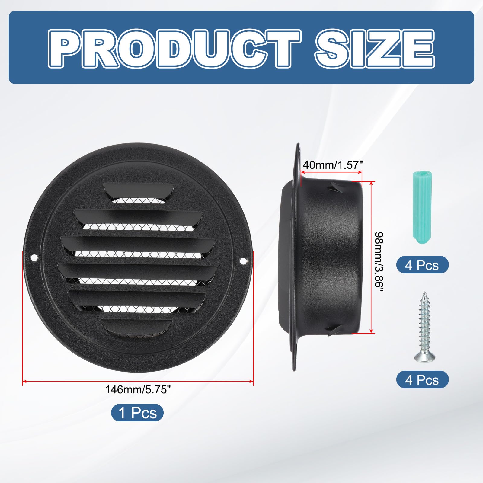PATIKIL 4 Inch Round Air Vents - Image 2