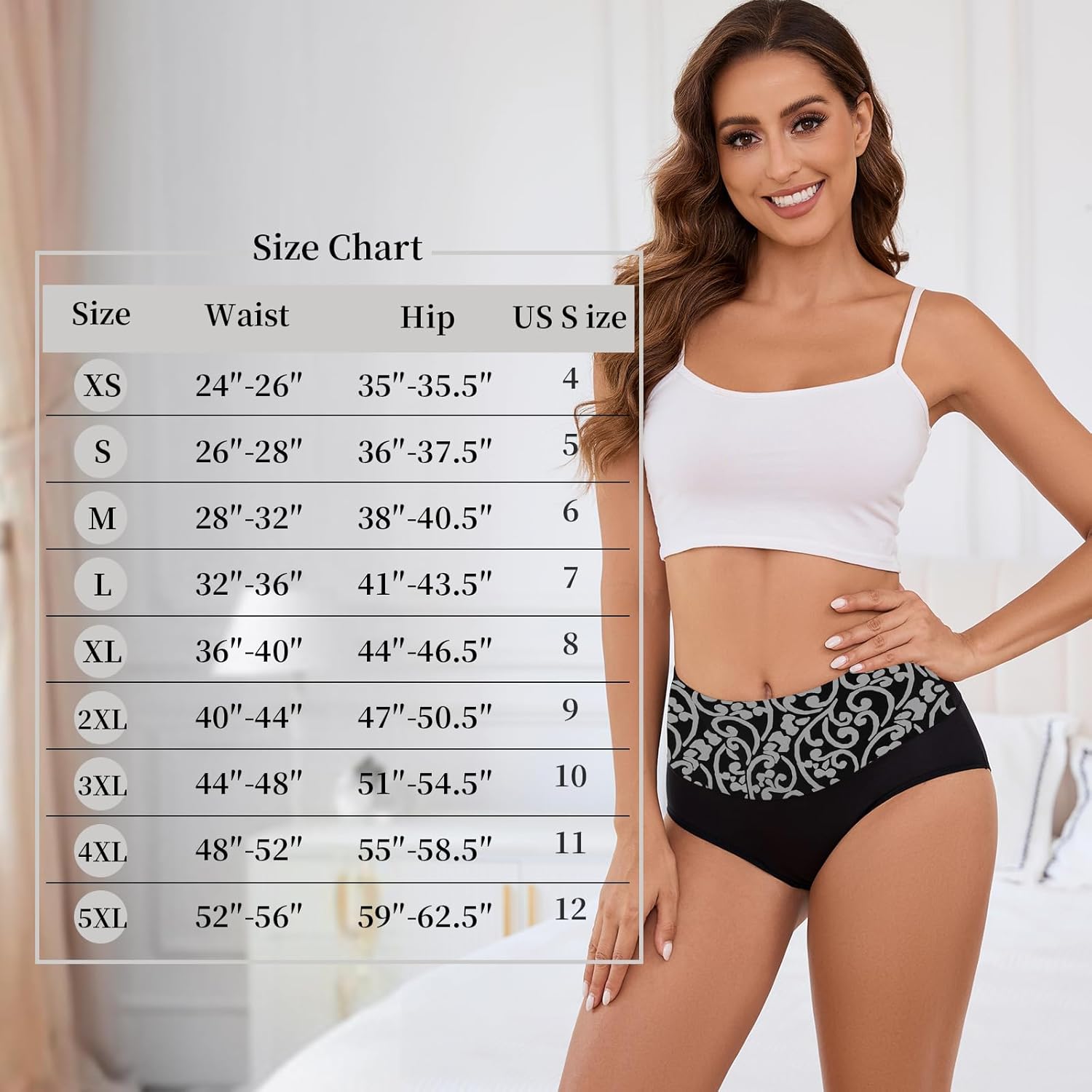 Womens High Waisted Tummy Control Underwear C Section Underwear Soft Cotton Panties Full Coverage Briefs - Image 4