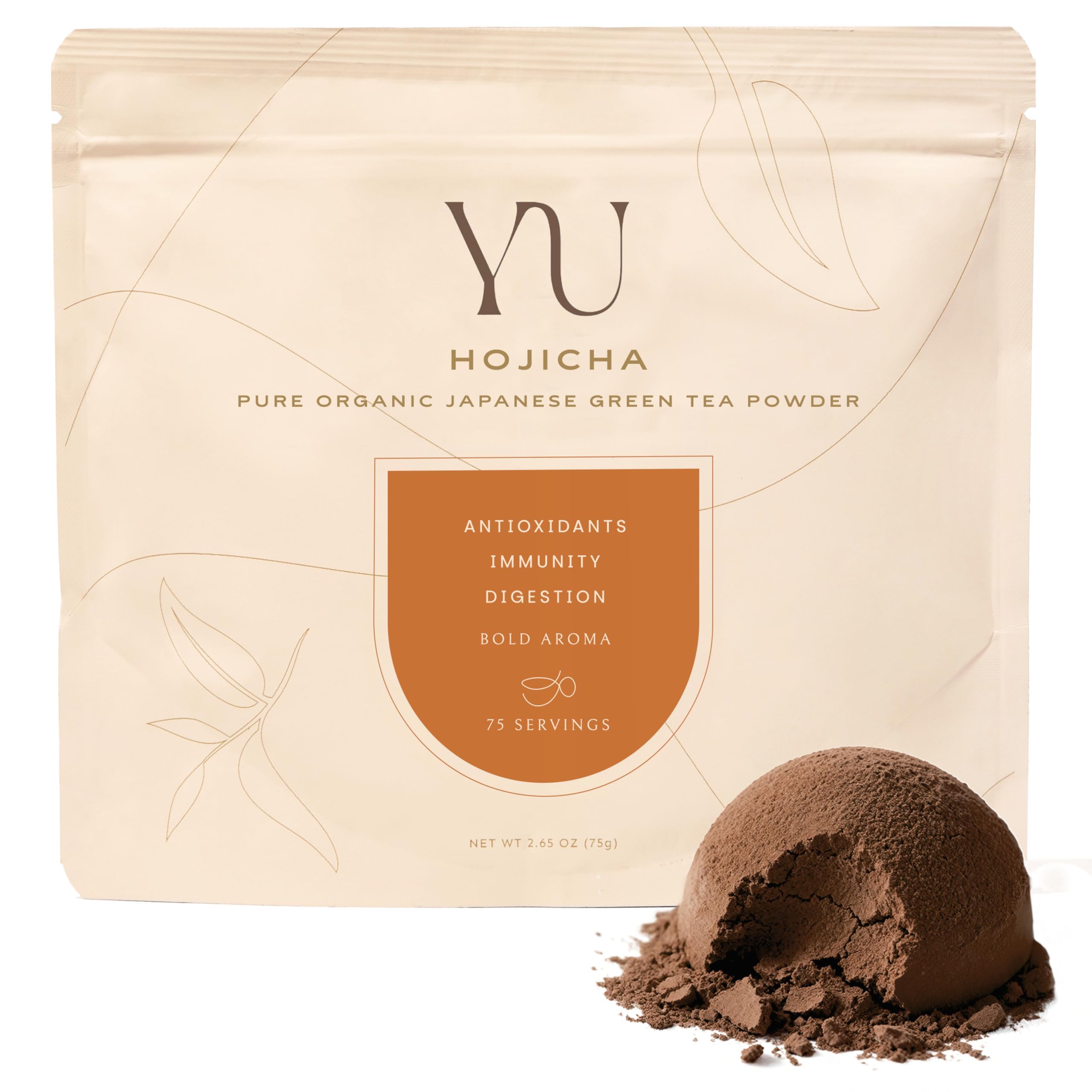 Amazon.com : Yu Tea Organic Hojicha Green Tea Powder, 75 Servings