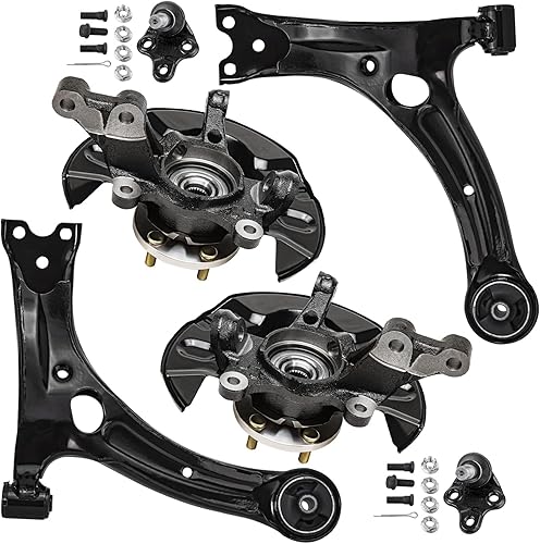 Miniatura 134 de Detroit Axle - Kit de suspensión delantera RWD para Chrysler 300 Dodge Charger Challenger Magnum 2 brazos de control superior con rótulas 2 rótulas