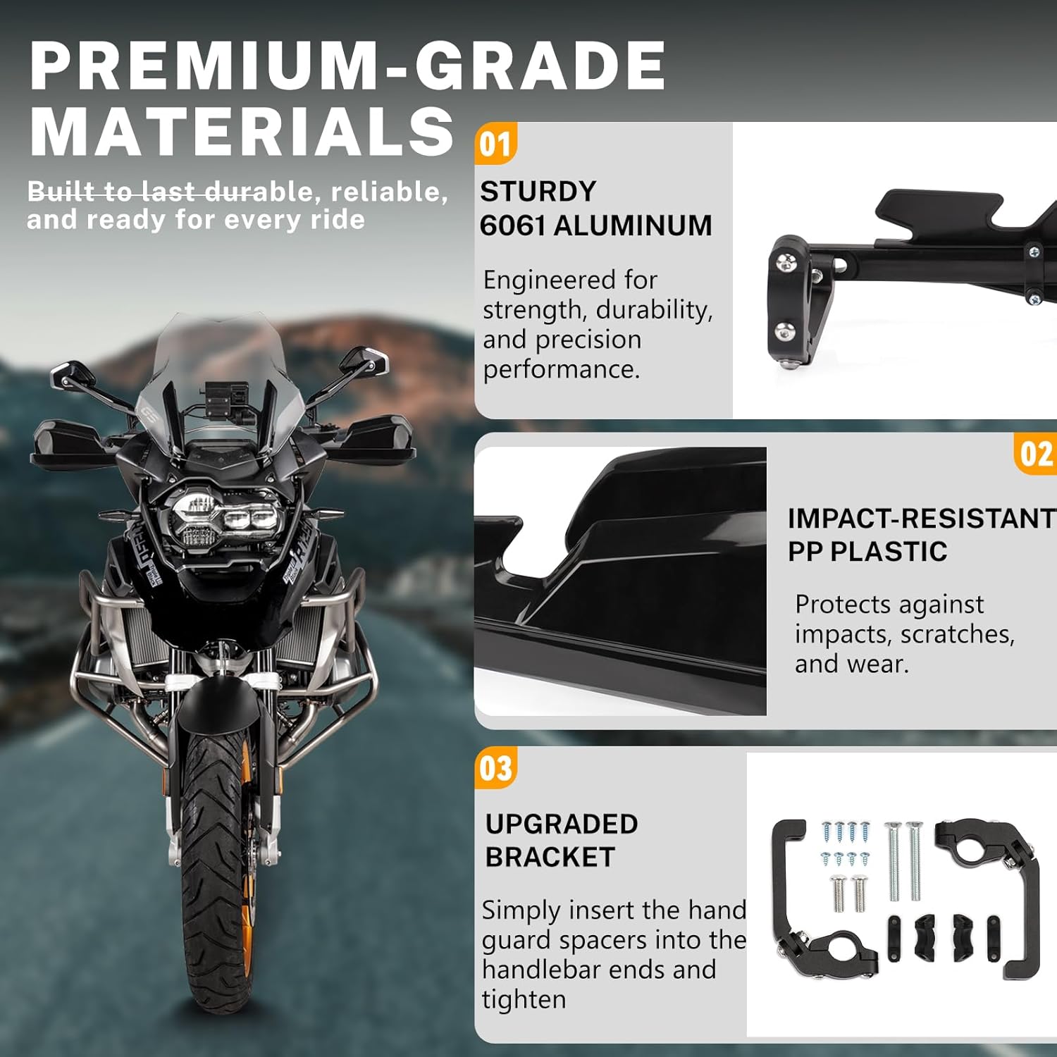 XINGWU Dirt Bike Handguards 7/8" and 1 1/8" Handlebar Upgraded Aluminum Dirt Pit Bike ATV Motorcycle Hand Guards with Height Pads for Hawk 250 CRF YZ DRZ KX Enduro (Black)