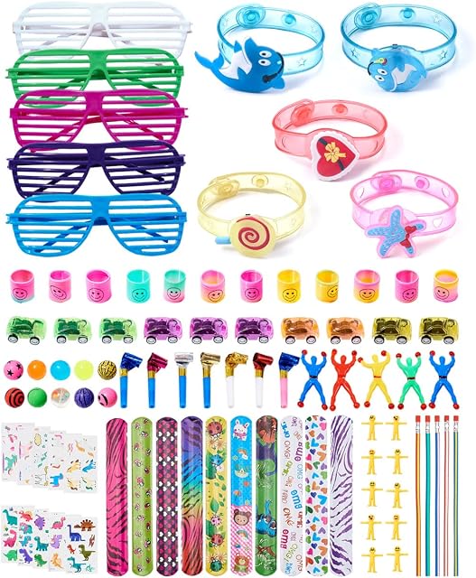 Party Bag Fillers for Kids Unisex 102 Party Favours for Boys Girls Party Prizes School Classroom Rewards Party Gifts for Kids Party Toys for Children for Halloween Birthday Christmas Children's Day