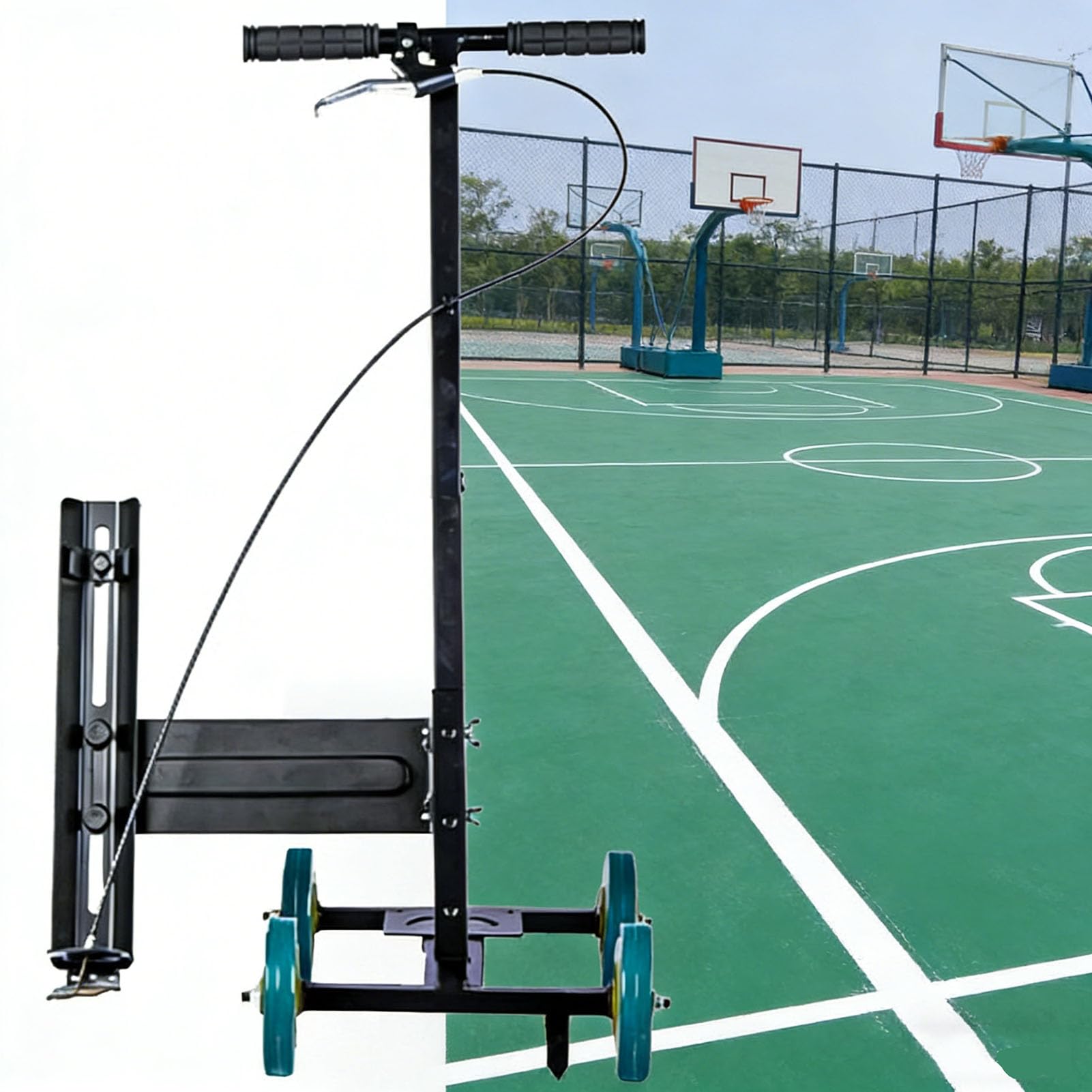 GLETSF Road Marking Machine - Efficient Wheel Transfer Line Marker for Accurate Pavement Markings - Hand-Push Cold Spray Paint Line Striping Machine for Pavement Grass R,