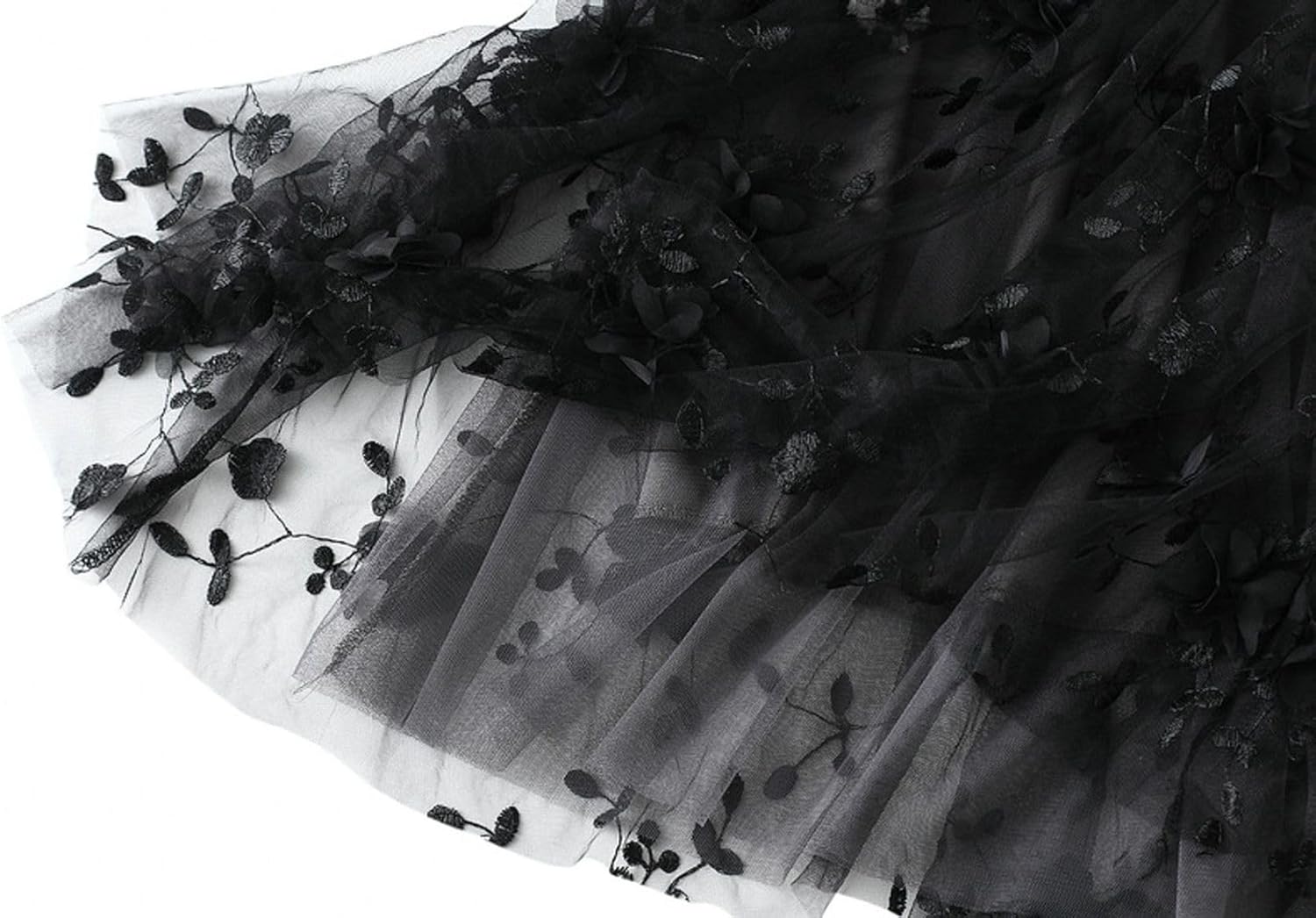 Womens Floral Tulle Skirts Layered Fairy Mesh Tutu Skirt Casual Dressy A-Line Midi Skirts Party Wedding Skirt 2025 - Image 4