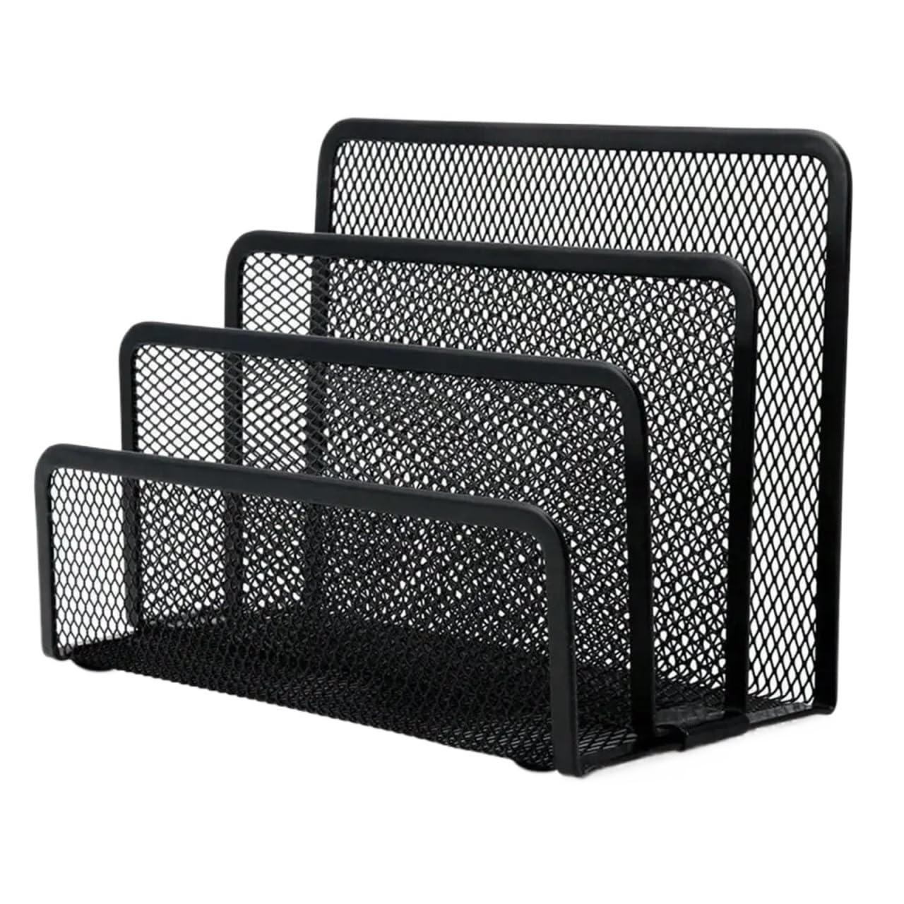 Stehsammler Desktop-Mail-Organizer mit 3 Fächern aus Metallgeflecht zur Aufbewahrung von Briefen und Dokumenten, Aktenhalter for den Schreibtisch