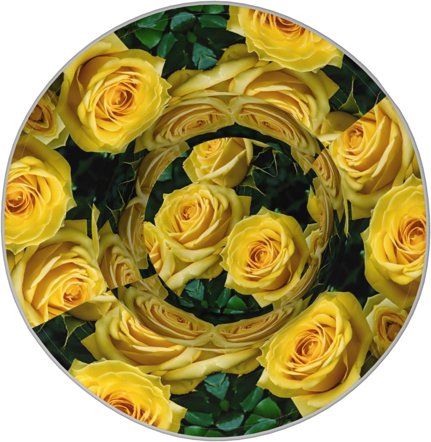 (Yellow Roses) Reflective Reversible Bucket Hat Foldable Breathable Stylish Two-Way Wear for Outdoor Travel Daily Activities