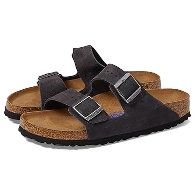 Birkenstock Arizona Soft Footbed Suede (Unisex) Sandals Velvet Grey Suede
