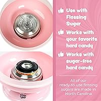 Vista 2 de Cotton Candy Express Máquina de algodón de azúcar CC1000-S color rosa. Fácil de usar y limpiar. Un gran valor, nostalgia y diversión para niños