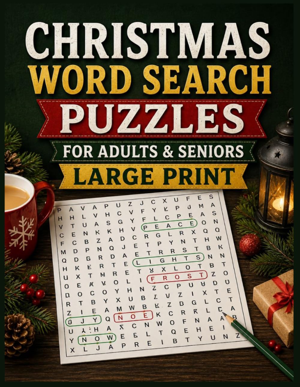 Christmas Word Search Puzzles For Adults & Seniors: Large Print Holiday Word Searches to Relax, Unwind & Celebrate the Christmas Season