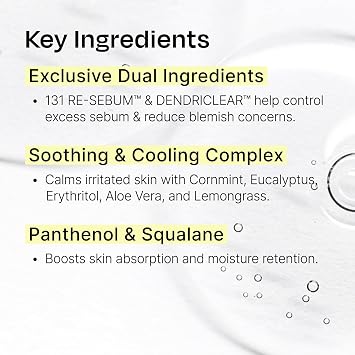Celladix 131 Hyaluronic Cooling Toner, Korean Skincare Facial Toner with Panthenol, Squalane & Botanical Complex- Instant Soothing, Hydrating & Oil Control for Sensitive & Acne-Prone Skin, 10.1 Fl Oz