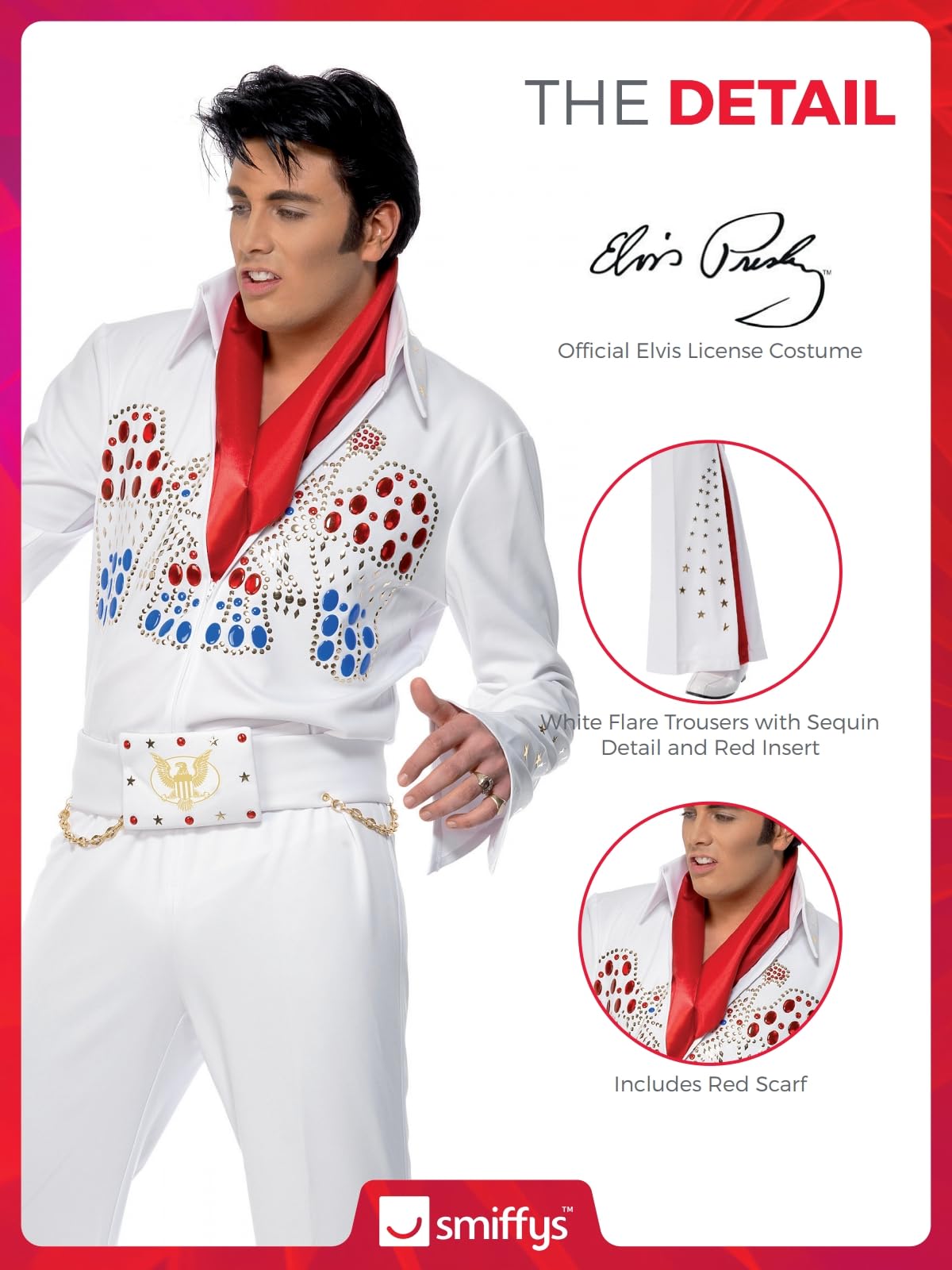 Smiffy's Adult American Eagle Deluxe Elvis Costume