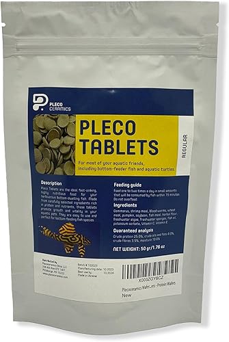 Miniatura 1 de Plecoceramics Pleco Wafers - Alimento universal para peces para la mayoría de los peces de acuario, alimento para tortugas, alimentos para peces