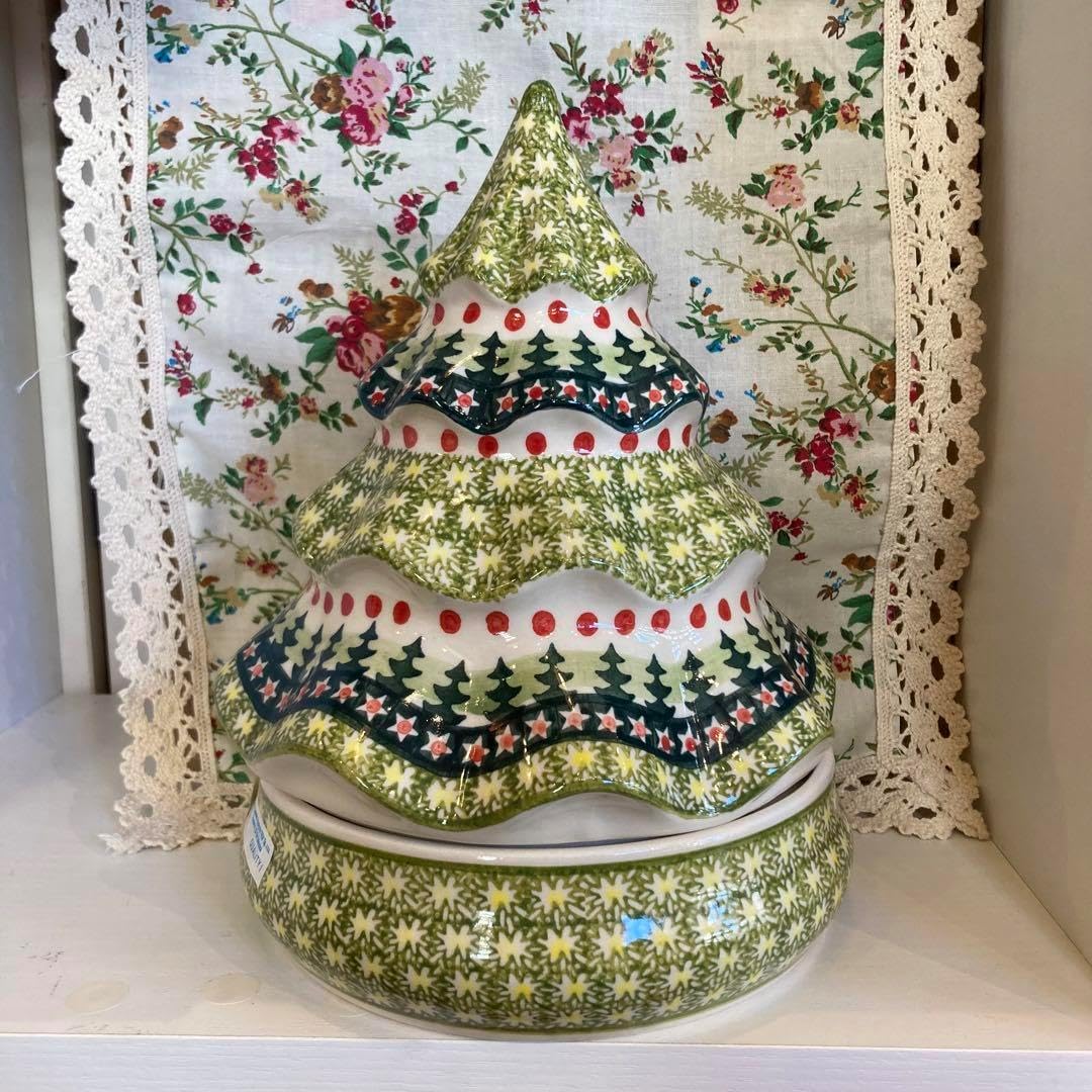 ポーリッシュポタリー ツリー型キャンディーボックス W851-123 ホーム