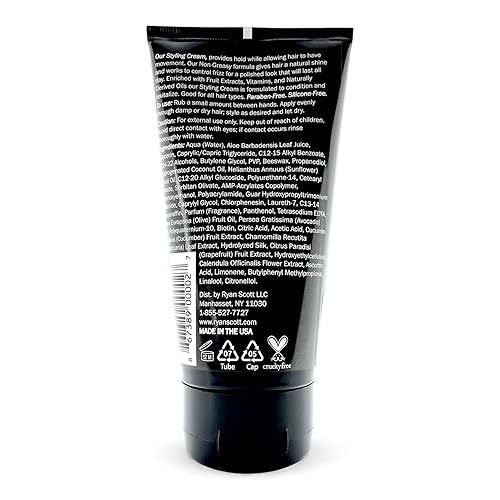 Miniatura 2 de Ryan Scott Crema de peinado no grasosa enriquecida con extractos de frutas, vitaminas y aceites naturales. Formulada para sostener y acondicionar.