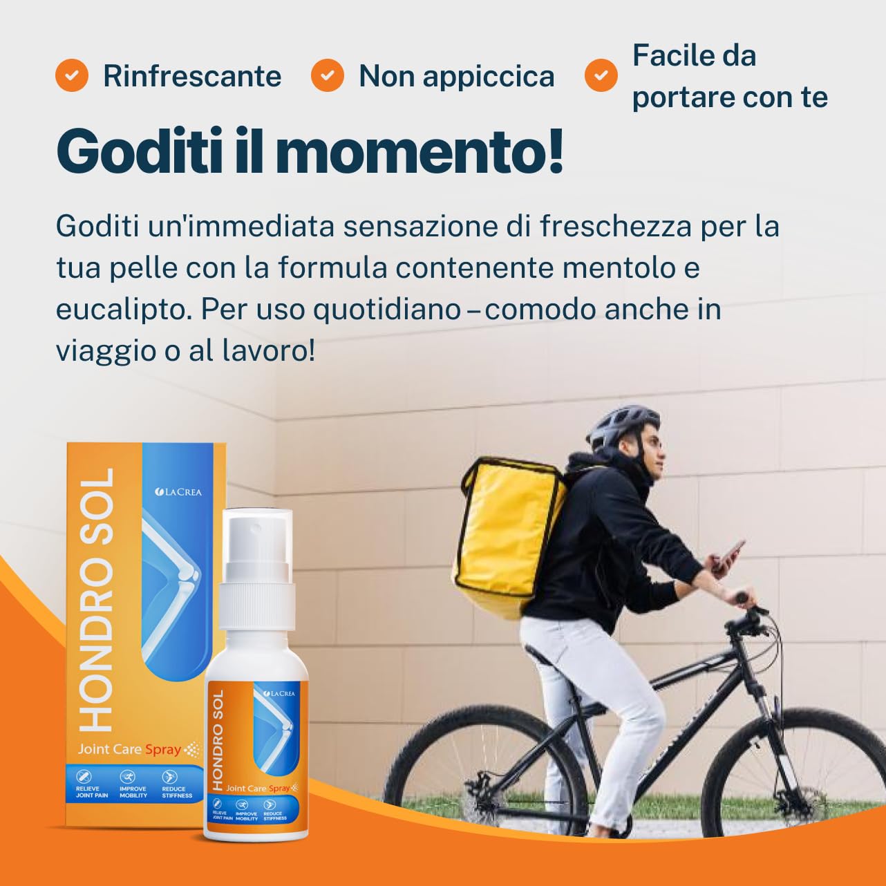 Hondro Sol, Spray naturale per la pelle, Aesculus Hippocastanum (Horse Chestnut) Seed Extract & Mentolo – 100 ml (3+2 Gratis)