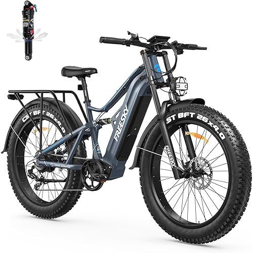 FREESKY 2500W BAFANG Motor Electric Bike for Adults, 48V 30Ah Samsung Cells Battery Ebike 120 Miles, 38+MPH, 26" Fat Tire Dirt All-Terrain Mountain E Bike, Full Suspension, UL 2849 Certified by TÜV