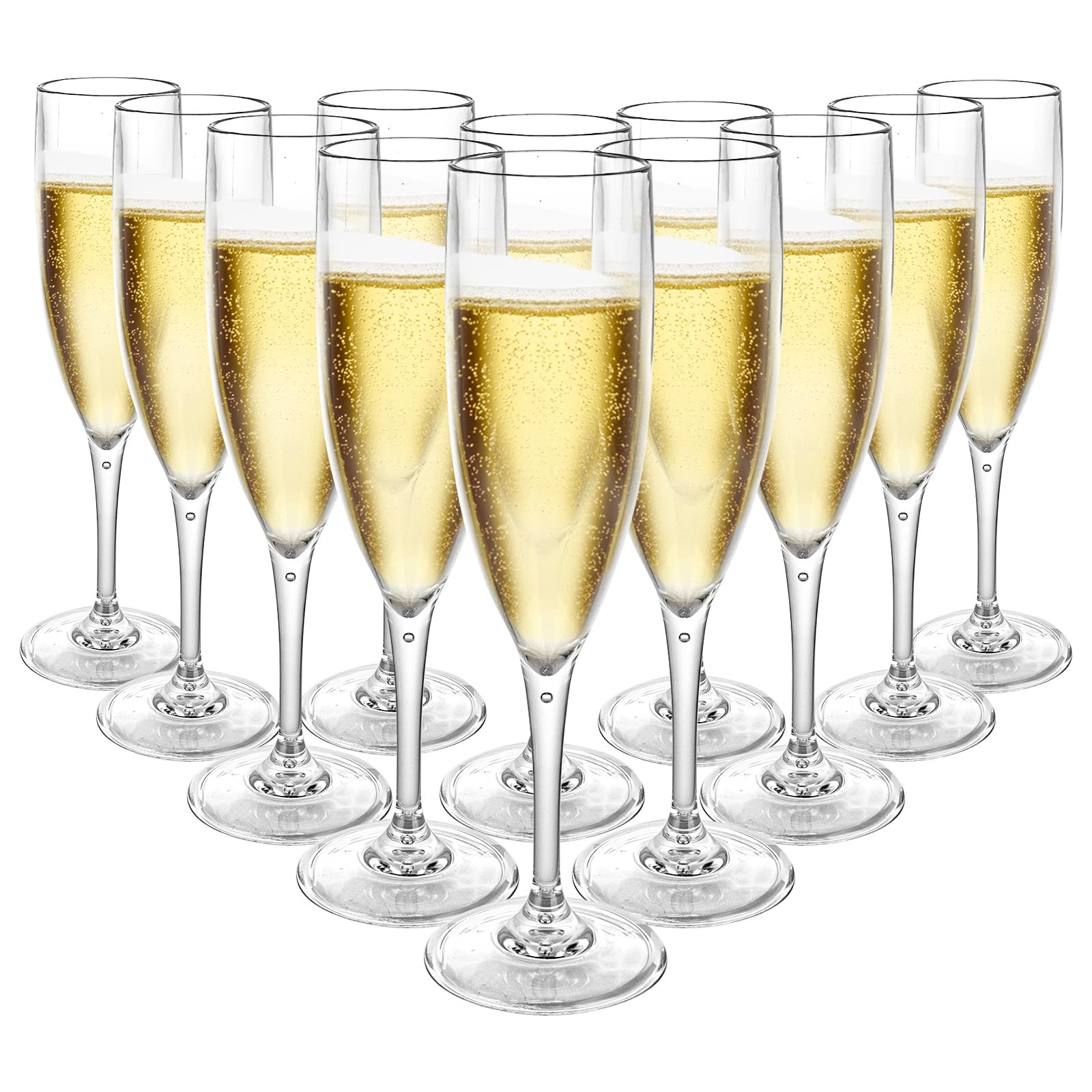 Copas de plástico reutilizables para brindar en bodas y jardines