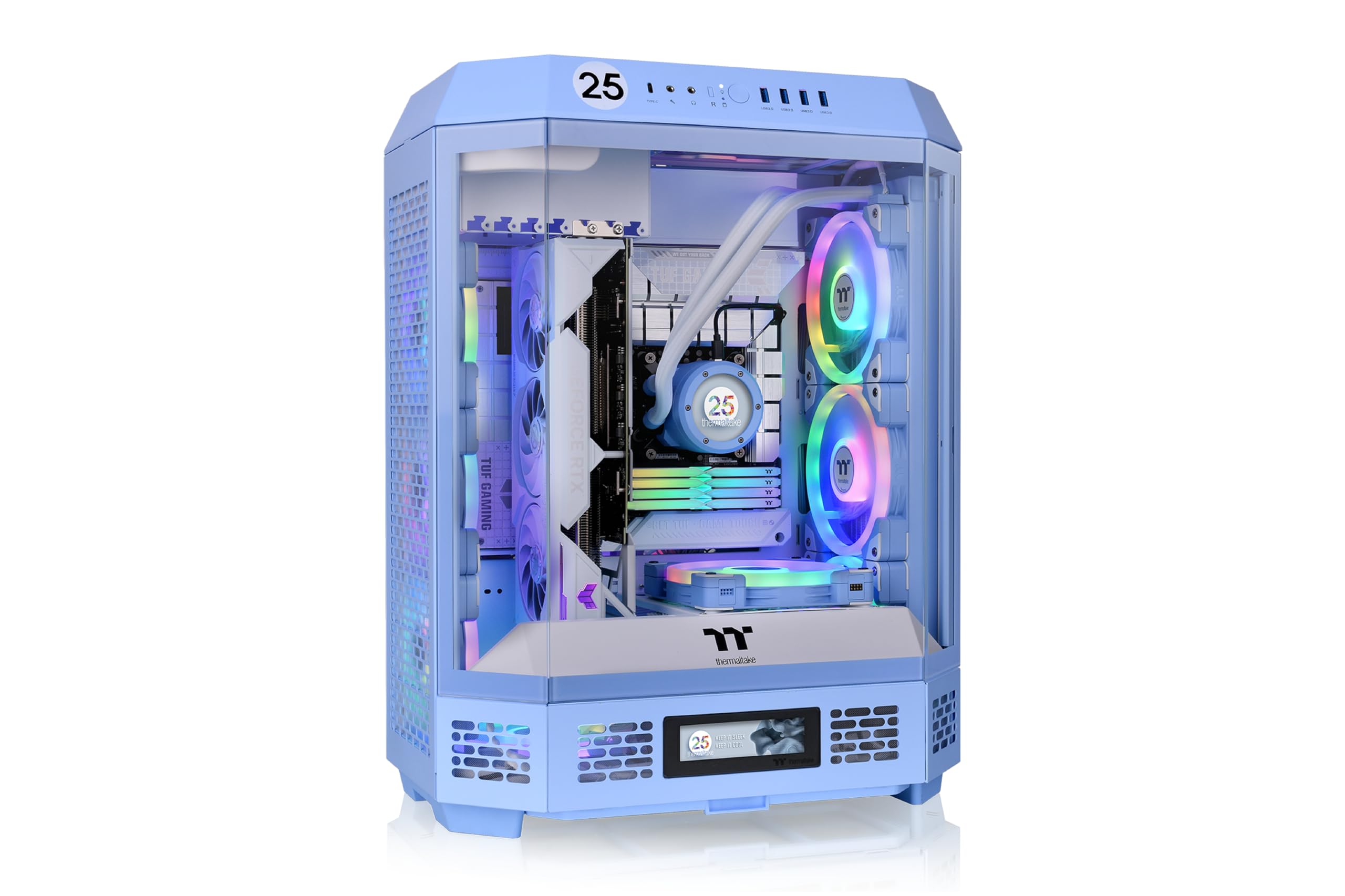 Amazon.com: Thermaltake The Tower 600 Hydrangea Blue Mid-Tower ATX 
