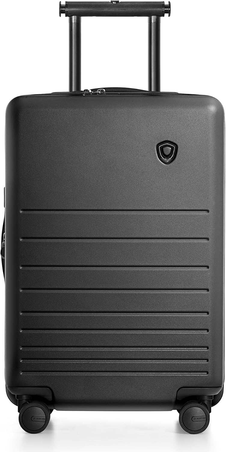 Traveler's Choice Markham Hardside Expandable Luggage with Double Spinner Wheels, Carry-On 21-Inch Suitcase, TSA Lock, 21-Inch, Black