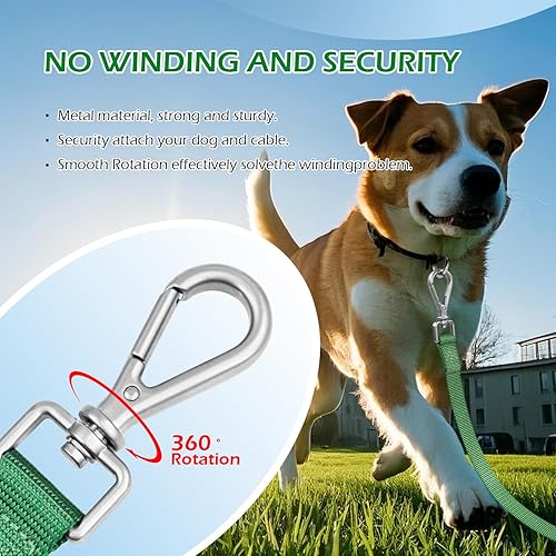 Miniatura 4 de Wisedog Correa larga de 30.8 pies para perros grandes, correa larga resistente con mango acolchado suave, longitudes ajustables, ideal para