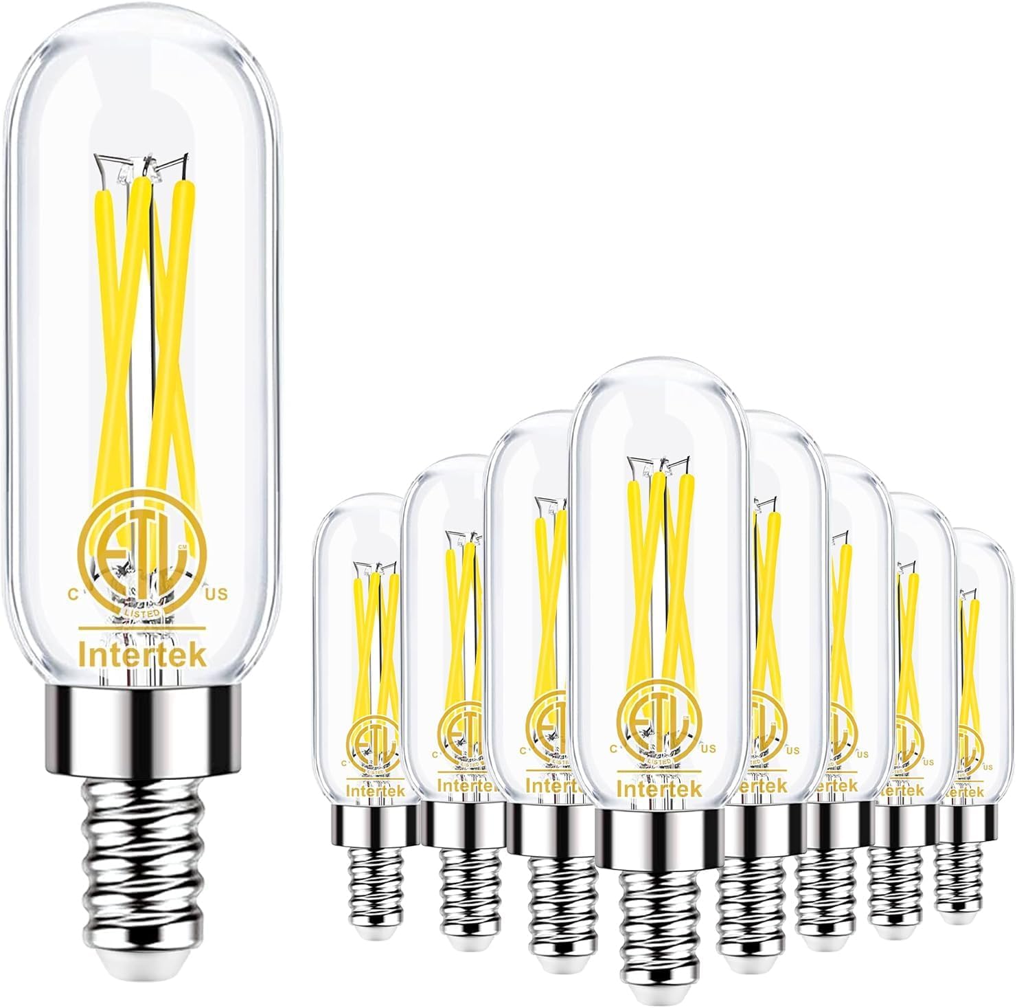 hansang E12 LED Bulb, Edison Light Bulbs for Chandelier, Candelabra Small Base, 40W Equivalent, 5000K Daylight, Dimmable T6 Tube Shape Filament, 400LM, 8 Pack