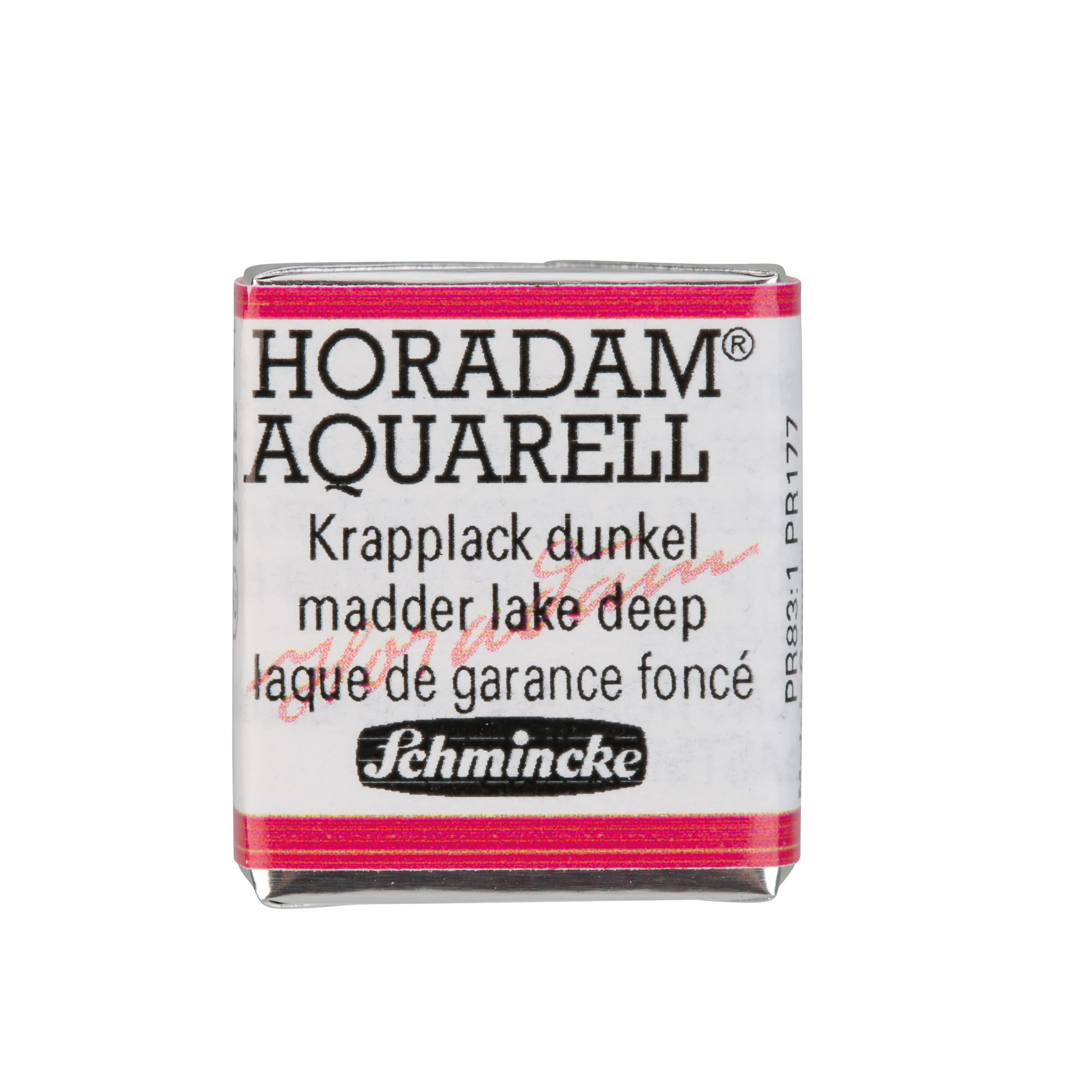 Schmincke 358 Madder Lake Deep - Horadam® Aquarell - Finest Artists' Watercolours, 14 358 044, 1/2 Pan