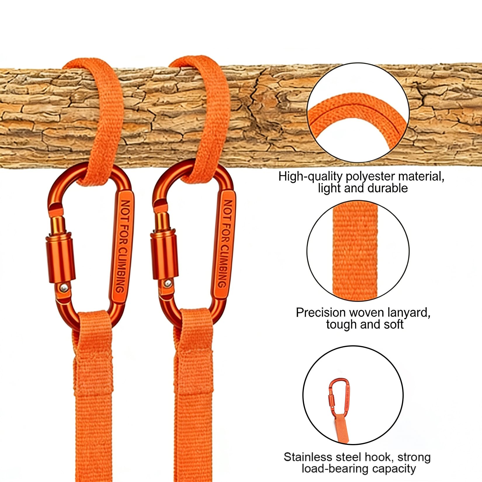 10 Pcs Soft Loop Tie Down Straps, 25mm x 20cm Heavy Duty Tie Down Anchor Straps for Motorcycle Handlebar, Motorbike, Roof Rack, with 4 Hooks Connectors — view 7
