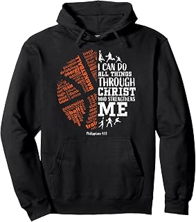 Christian Basketball Bible Verses Men Women Gifts Pullover Hoodie