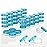 ZEJIA 3 Gram Sample Containers with Lids, 100 Count Tiny Sample Jars, 3ML Makeup Cosmetic Containers for Lip Balms, Lotion, Powder, Beauty Products(Blue Lids)