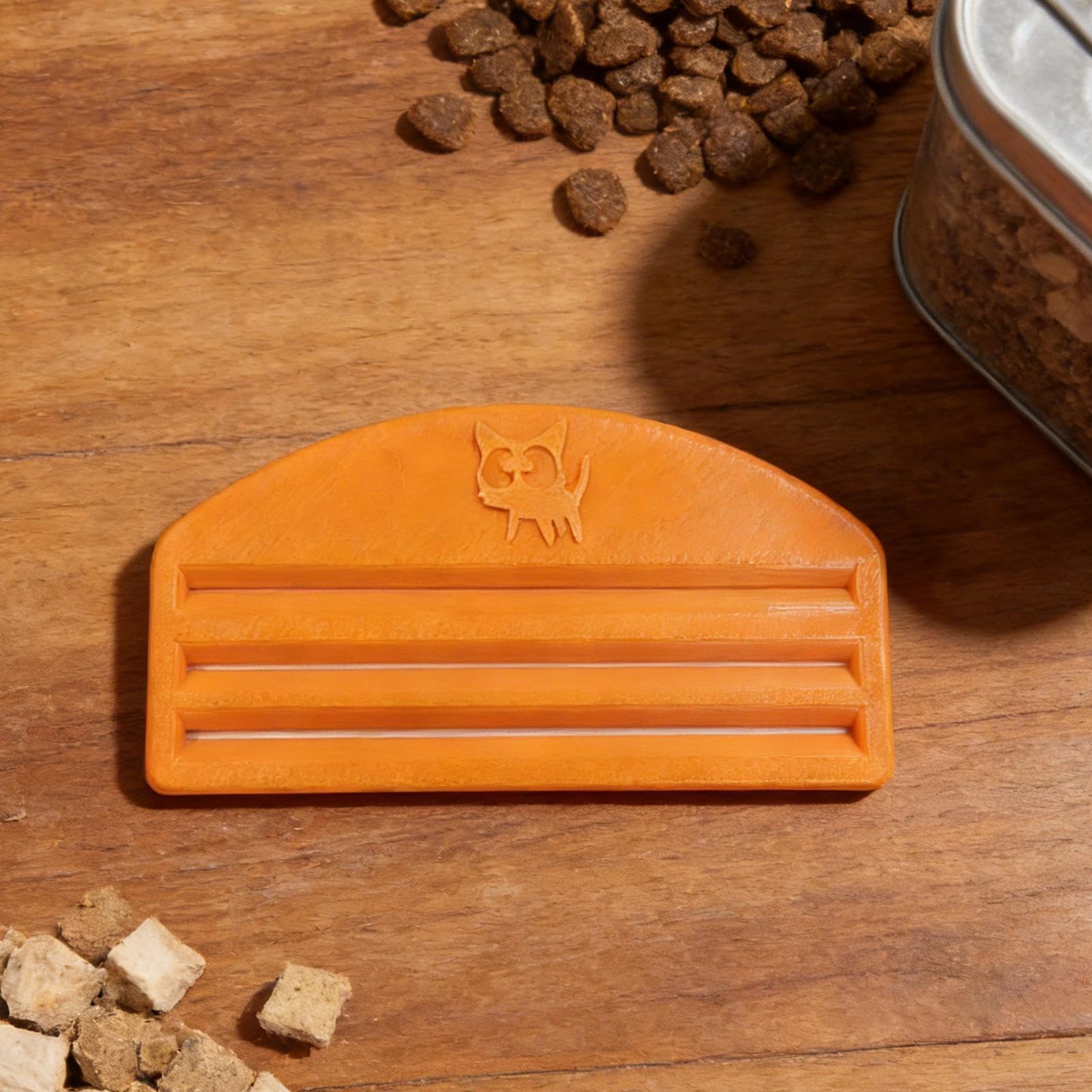 Presse-sachet de nourriture pour chat – Outil d'alimentation pour une distribution facile des friandises | Clip à rouleau avec poignée de préhension, aide à presser complètement les paquets de