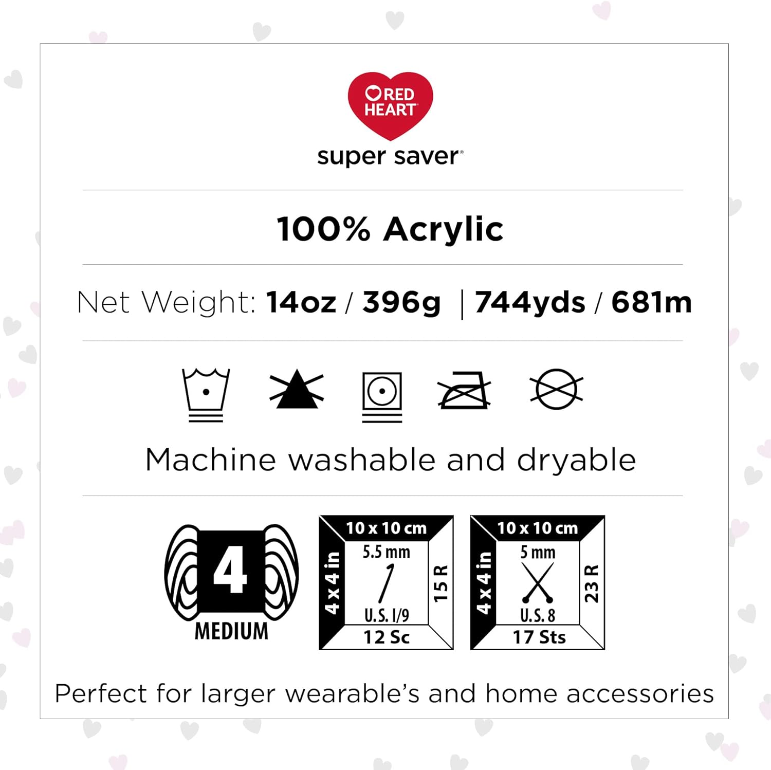 Red Heart Super Saver Jumbo Orchid Yarn - 2 Pack of 396g/14oz - Acrylic - 4 Medium (Worsted) - 744 Yards - Knitting/Crochet
